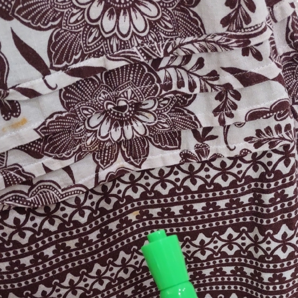 Rachel Zoe Floral Patterned Dress in Brown and White, Size L. - Picture 11 of 17